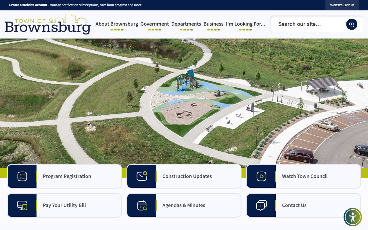 Brownsburg Indiana official town website for unclaimed money resources