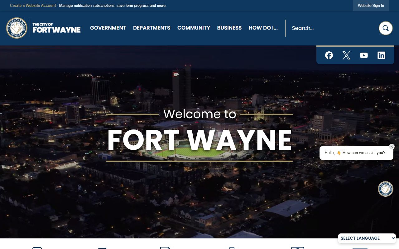 Fort Wayne official city website for unclaimed money resources