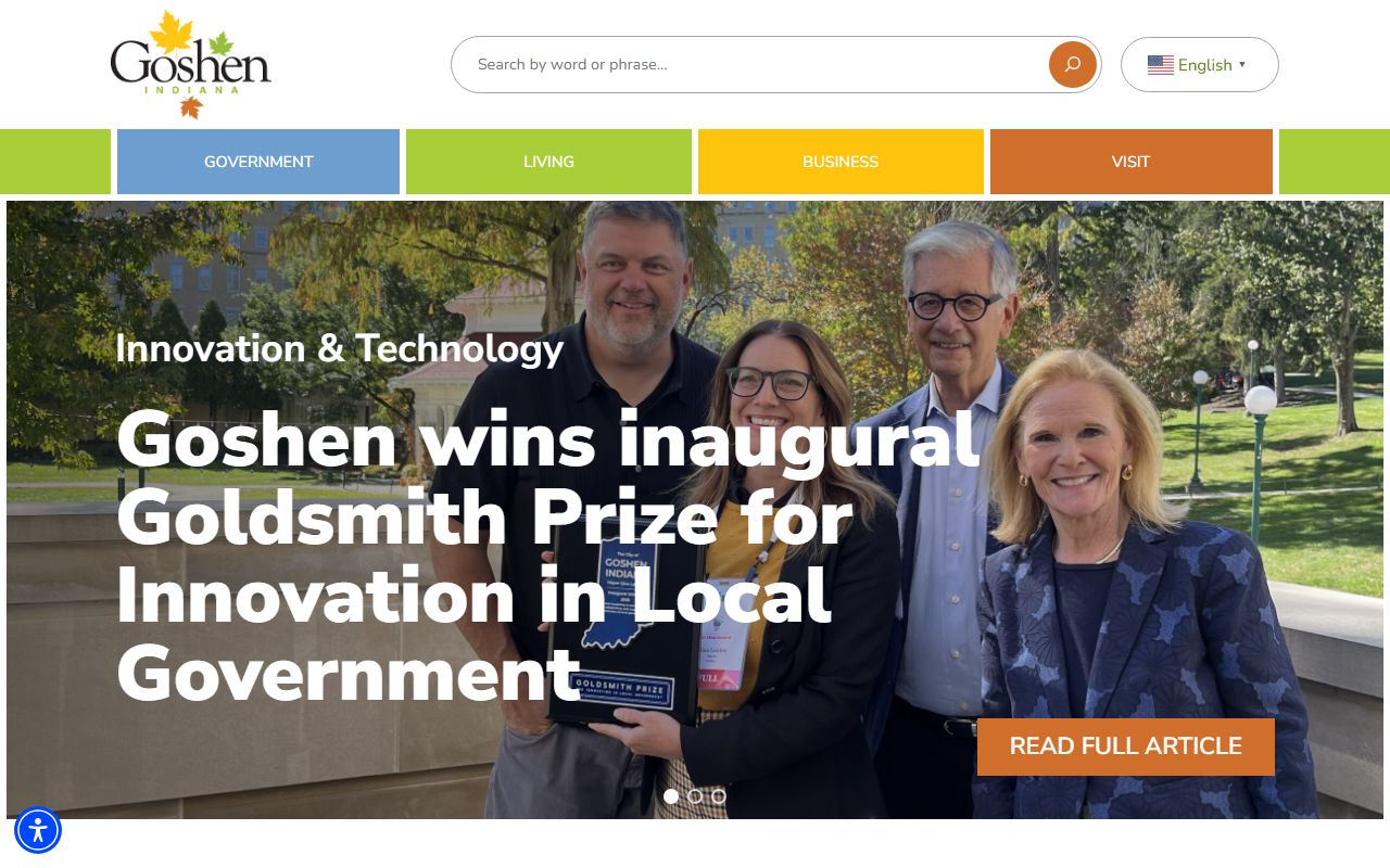 Goshen Indiana official city website for unclaimed money resources