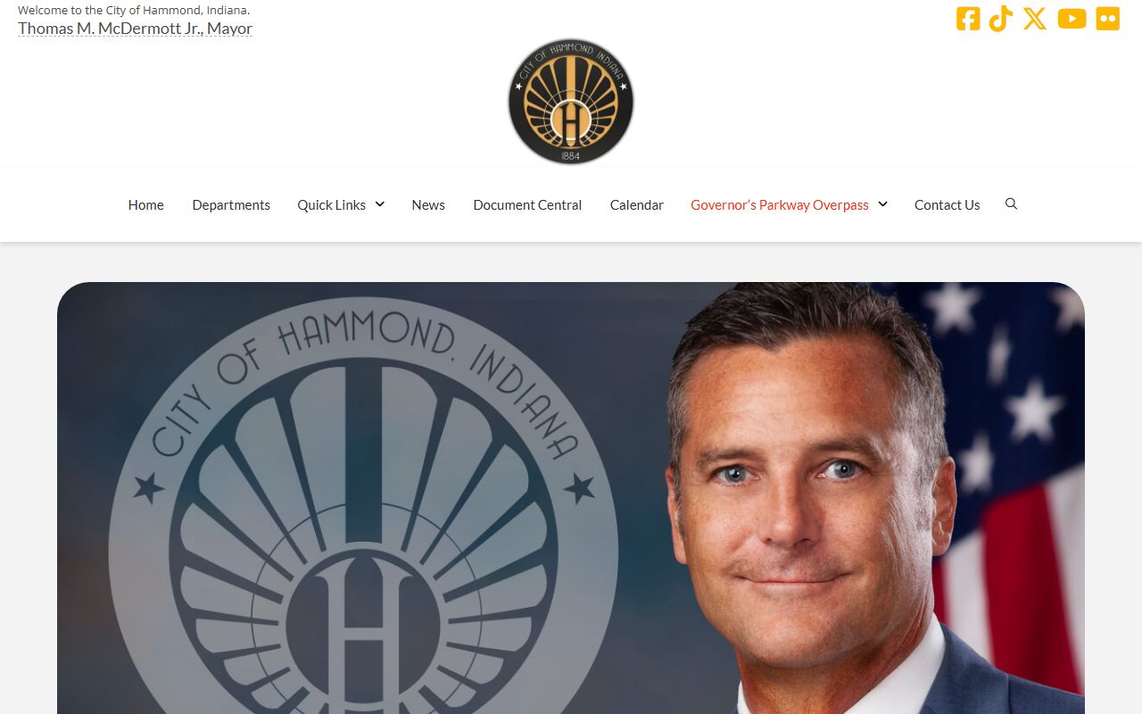 Hammond Indiana official city website for unclaimed money resources