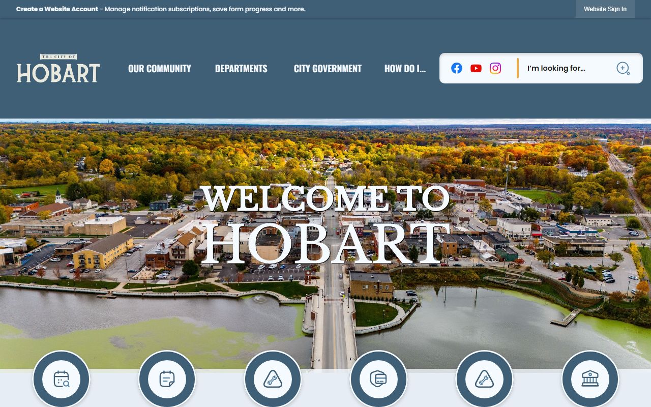 Hobart Indiana official city website for unclaimed money resources