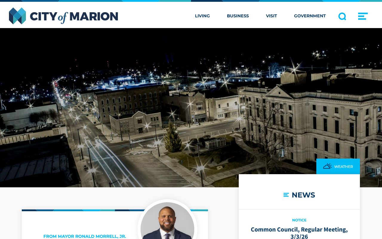 City of Marion Indiana official website for unclaimed money resources