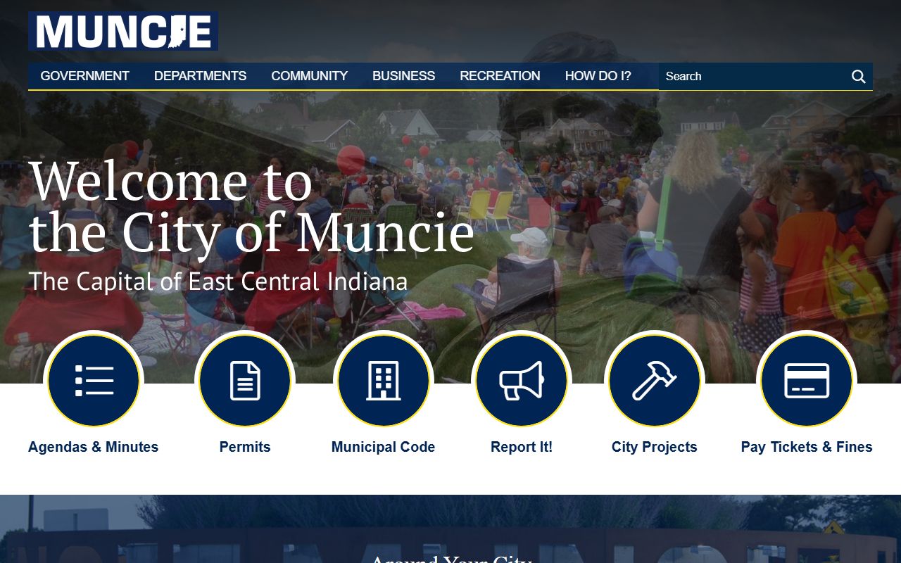 City of Muncie Indiana official website for unclaimed money resources
