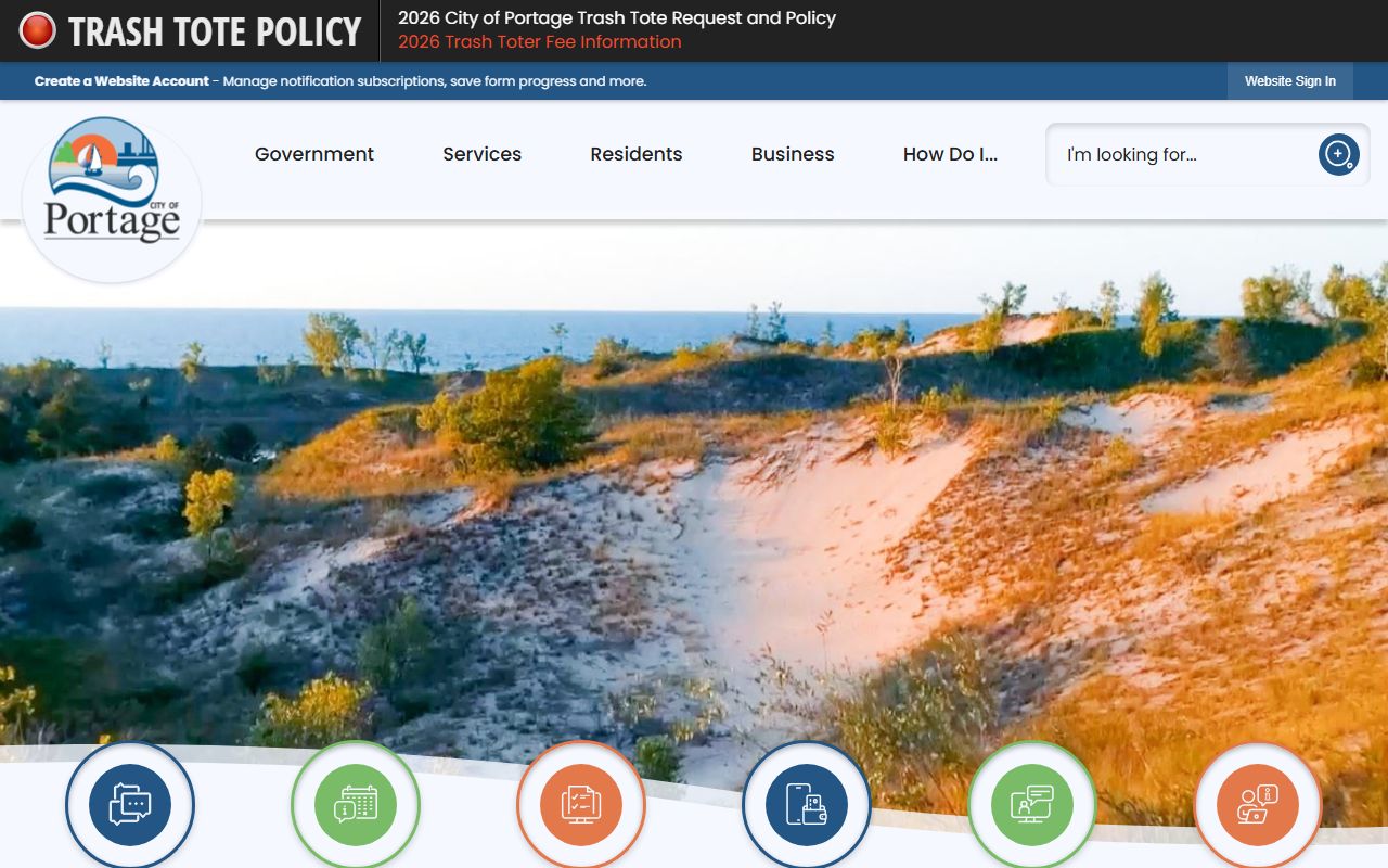 Portage Indiana official website for Portage unclaimed money