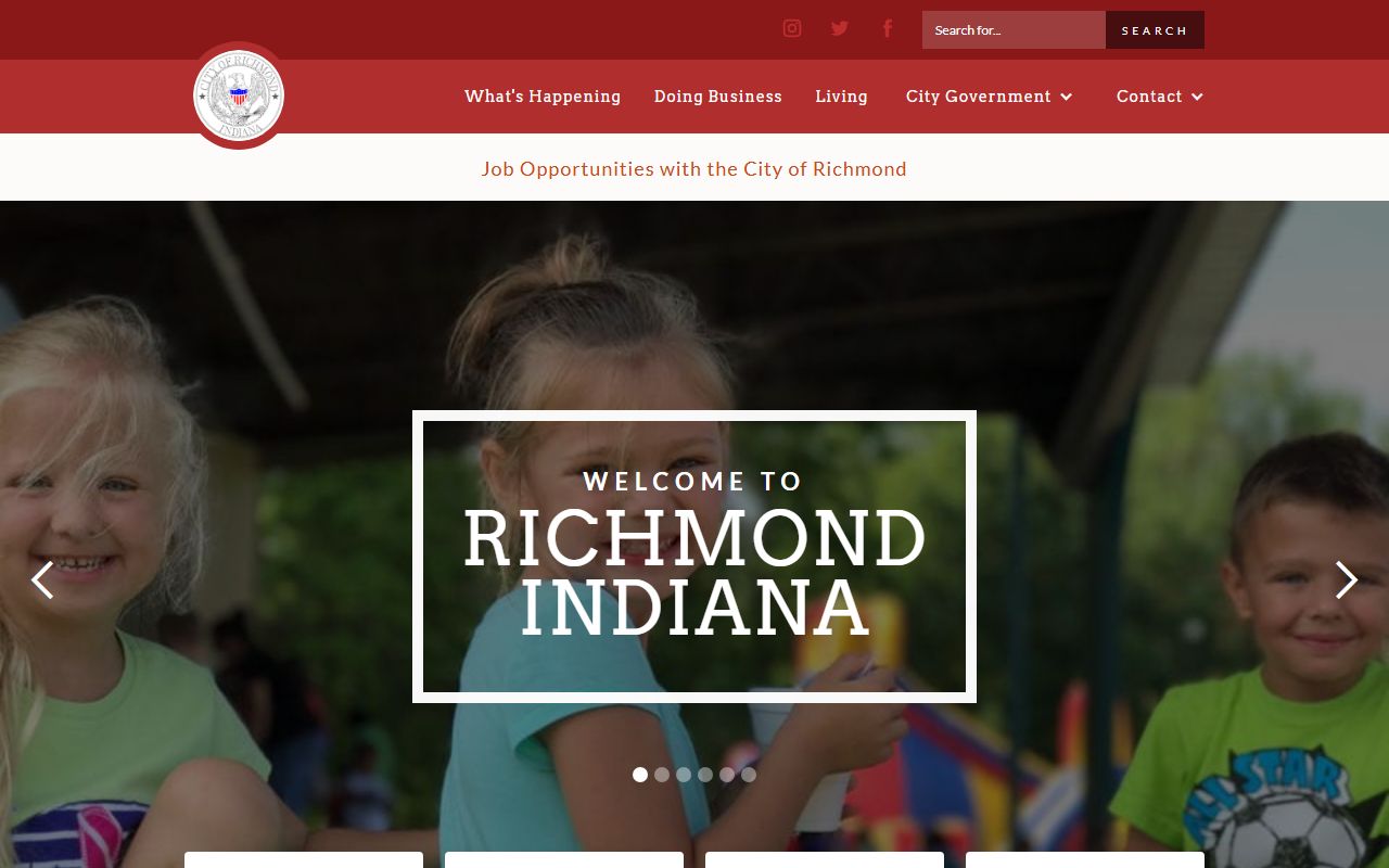 City of Richmond Indiana official website for unclaimed money resources