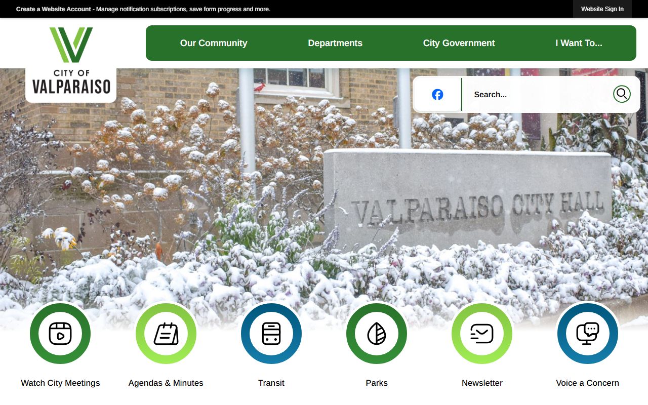 City of Valparaiso Indiana official website for unclaimed money resources