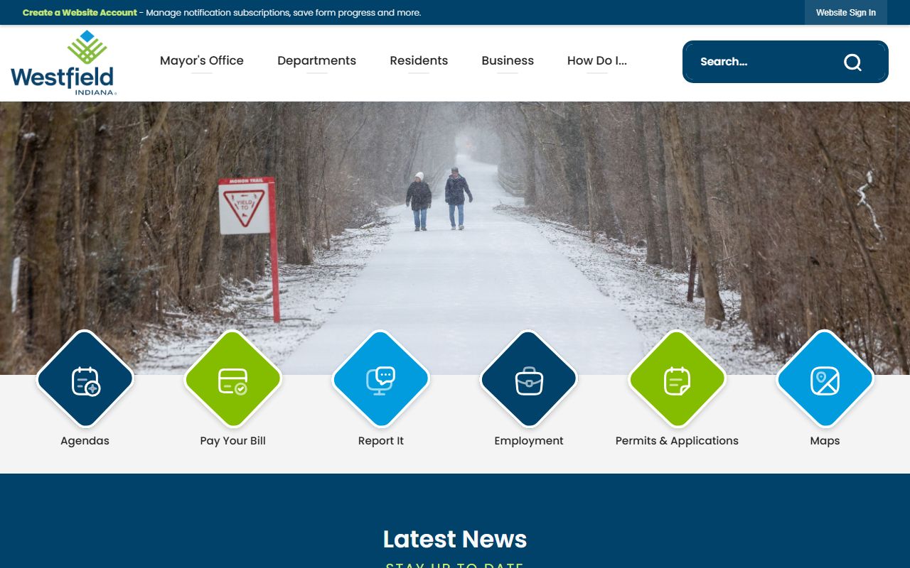 City of Westfield Indiana official website for unclaimed money resources