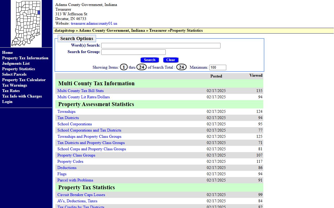 Adams County Treasurer website for unclaimed money in Adams County