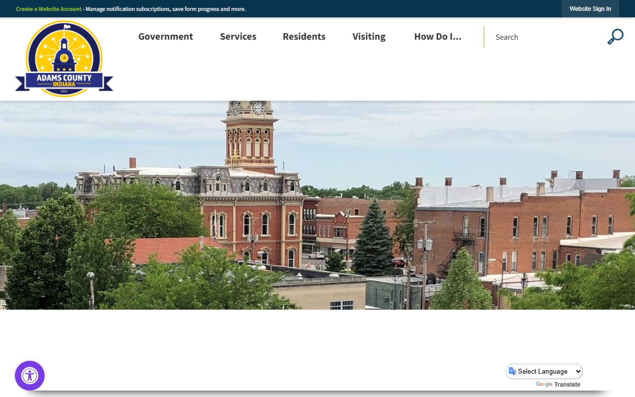 Adams County Indiana website for unclaimed money resources