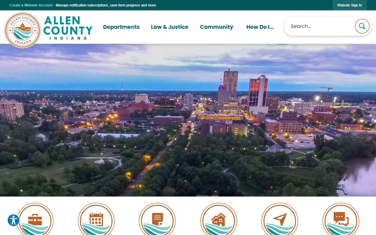 Allen County Indiana website for unclaimed money resources
