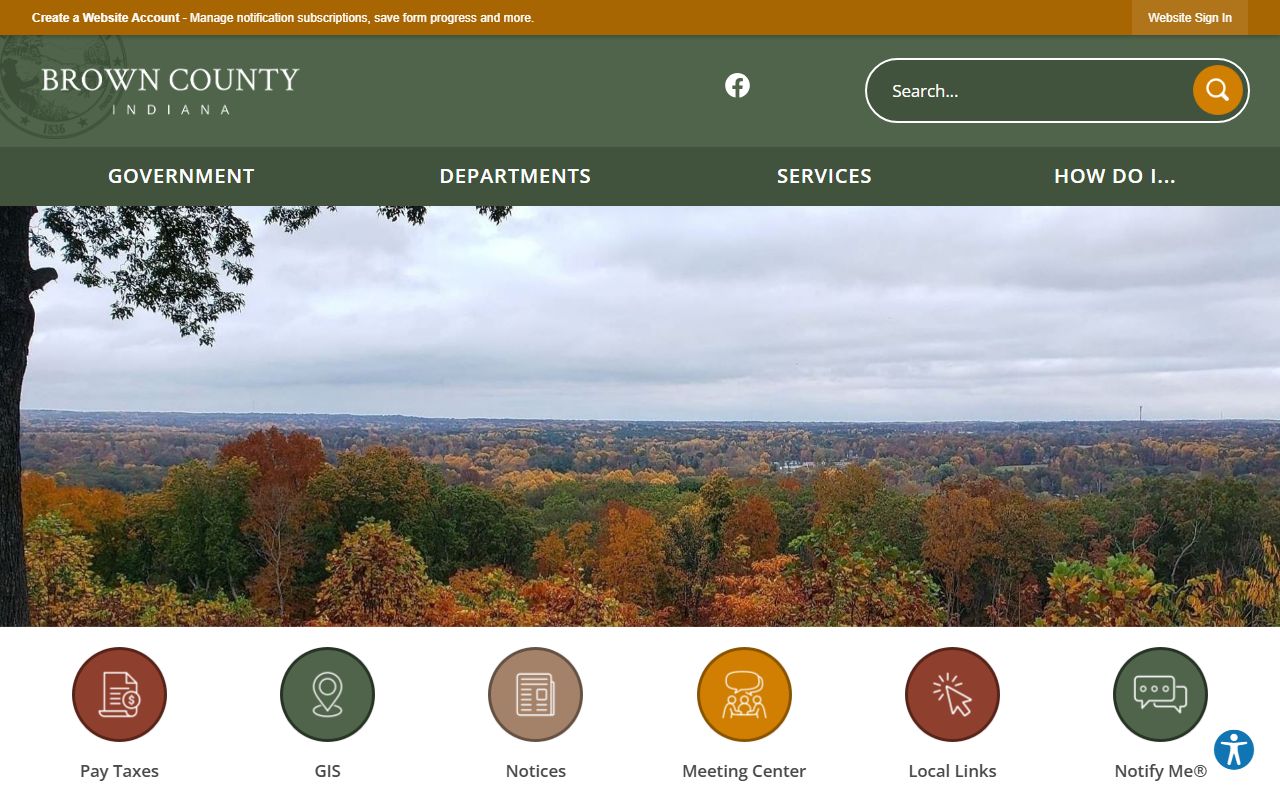 Brown County Indiana website for unclaimed money resources