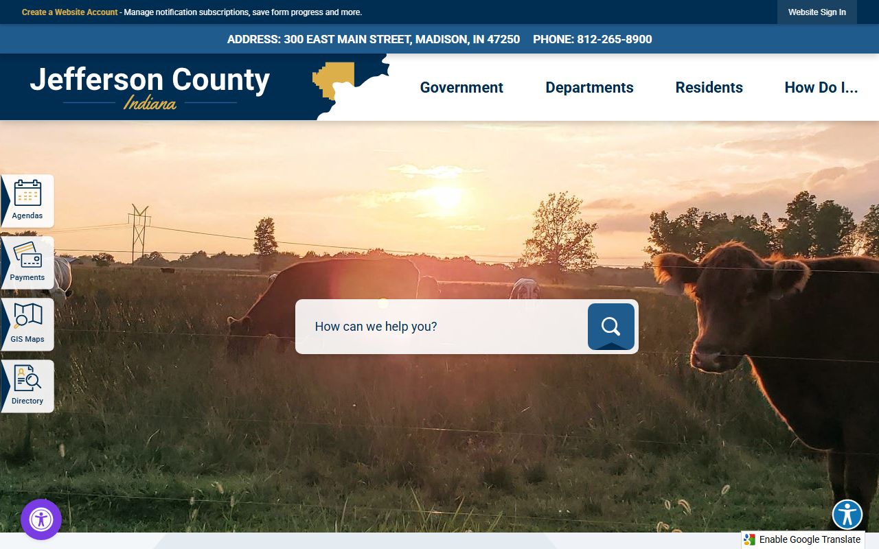 Jefferson County Indiana website for unclaimed money resources