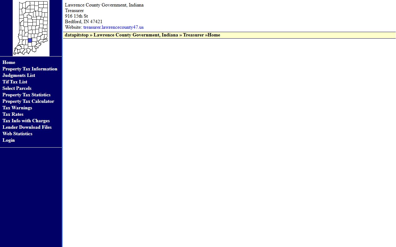 Lawrence County Treasurer website for unclaimed money in Lawrence County