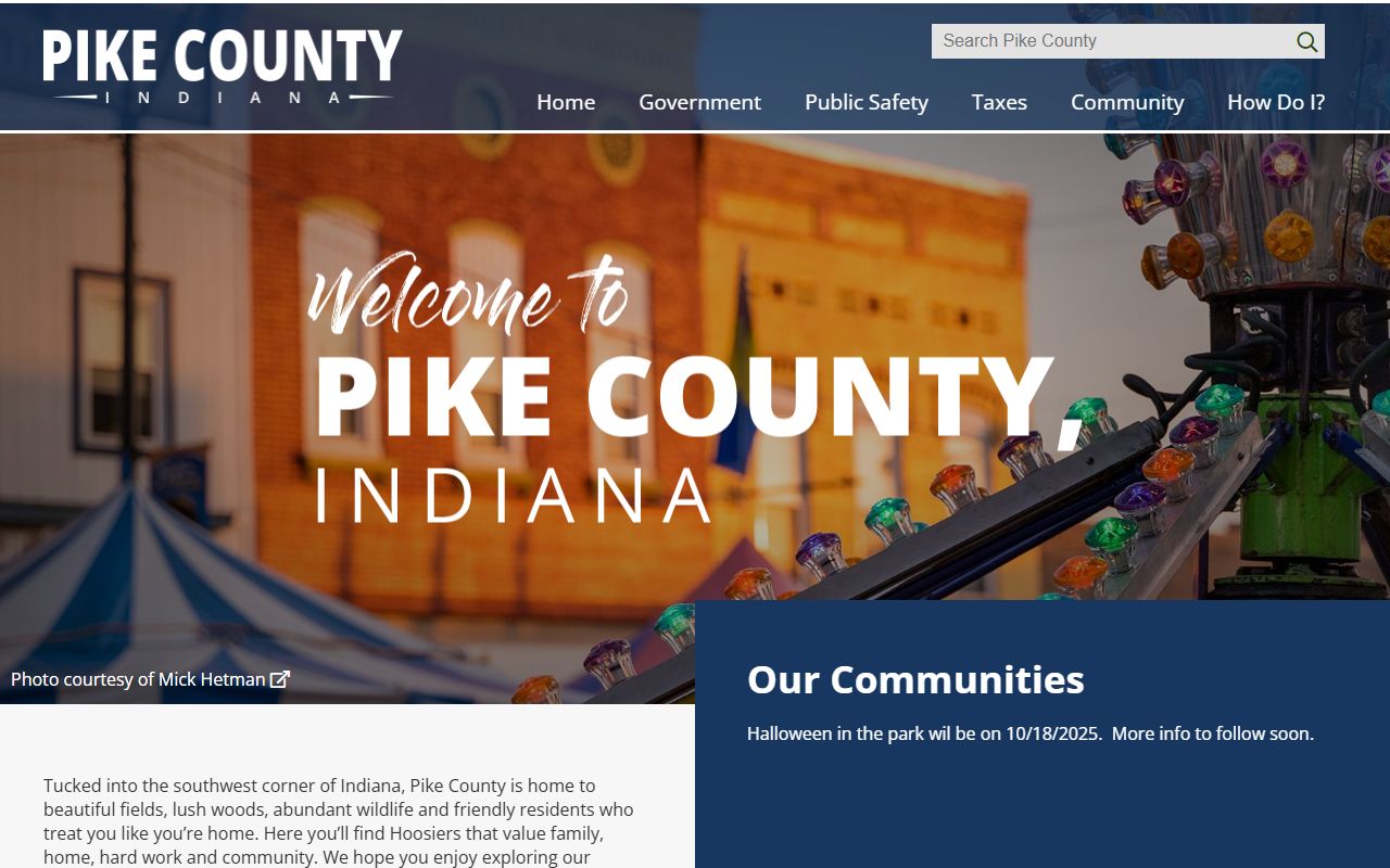 Pike County Indiana website for unclaimed money resources