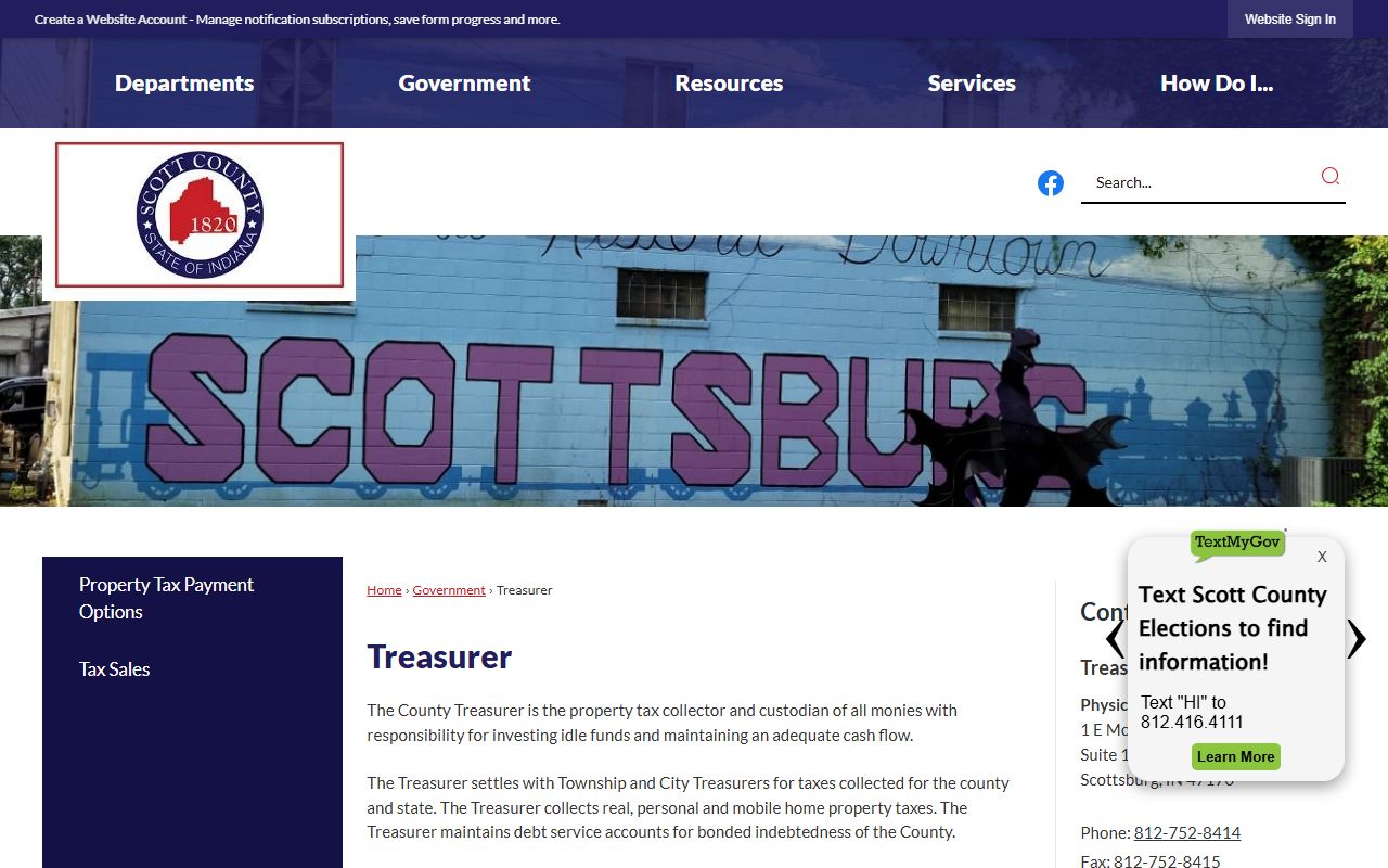 Scott County Treasurer website for unclaimed money in Scott County