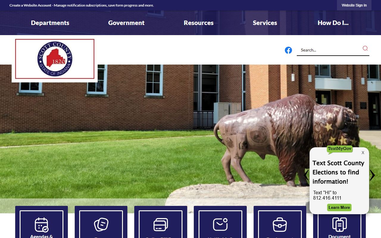 Scott County Indiana website for unclaimed money resources