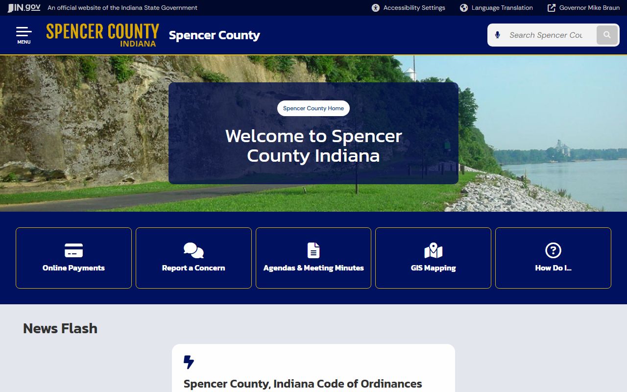 Spencer County Indiana website for unclaimed money resources