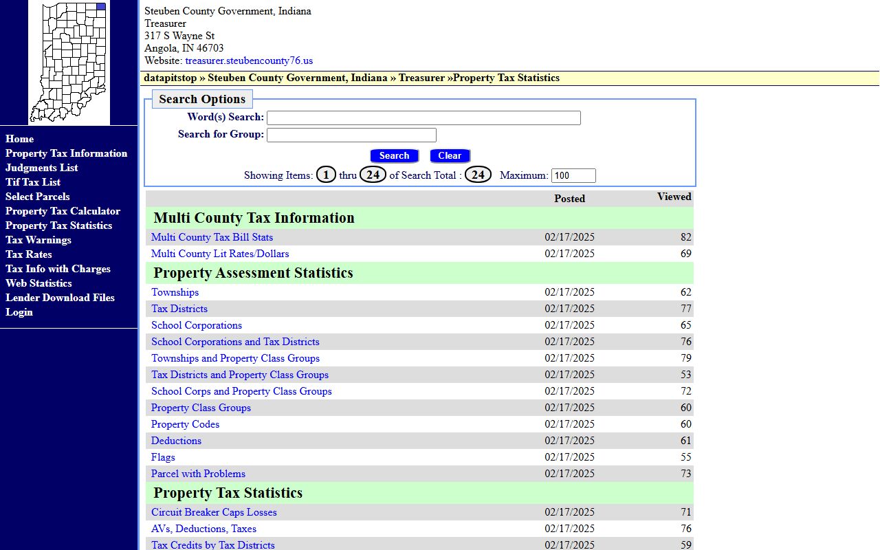 Steuben County Treasurer website for unclaimed money in Steuben County