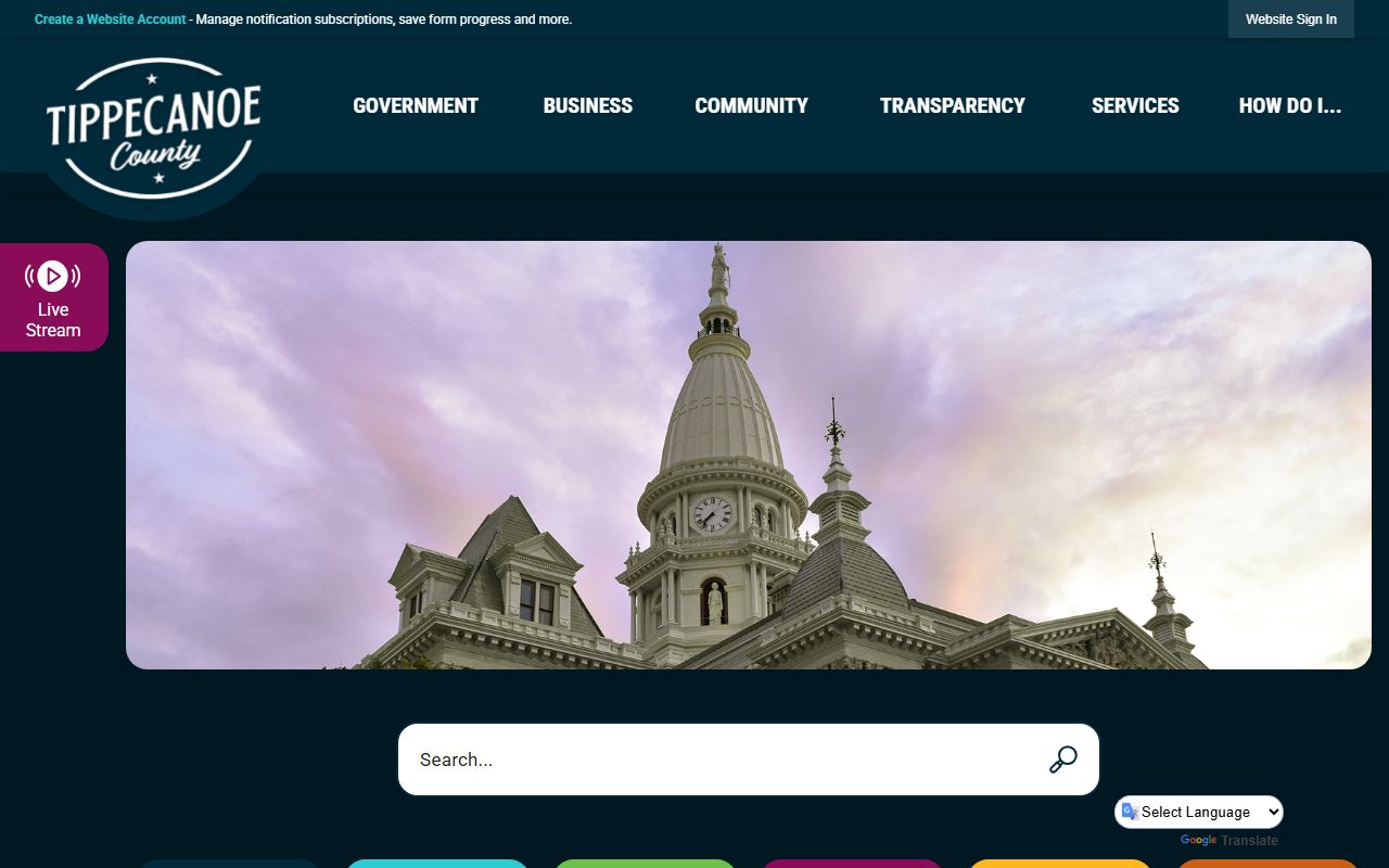 Tippecanoe County Indiana website for unclaimed money resources