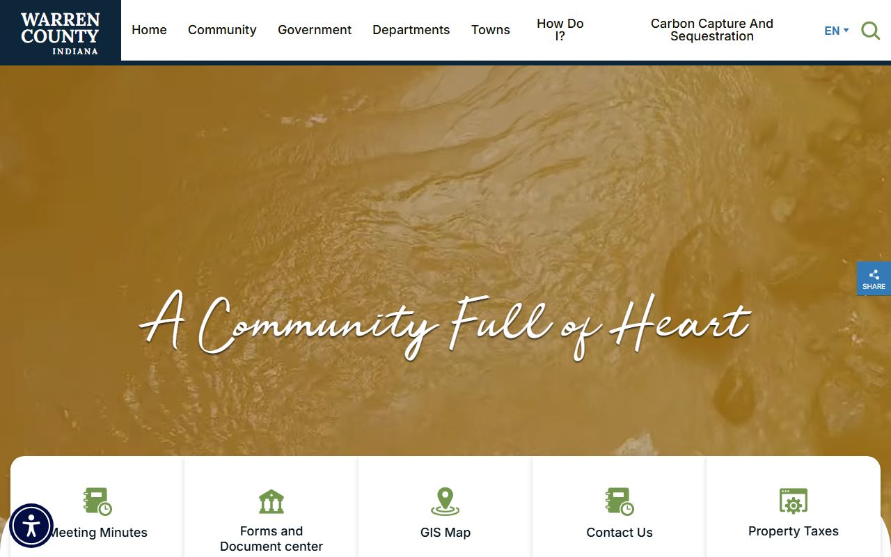 Warren County Indiana government website for unclaimed money resources