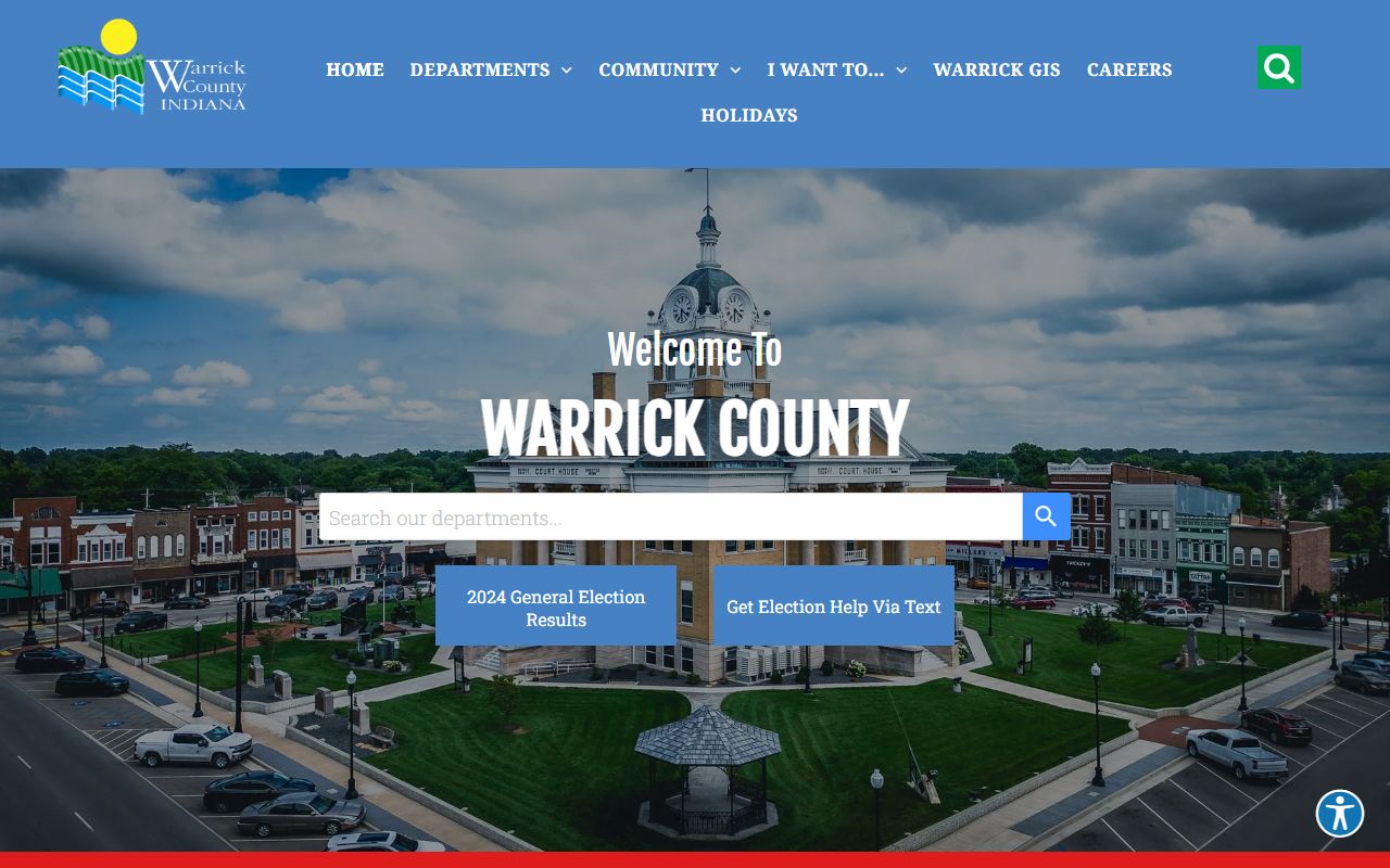 Warrick County Indiana government website for unclaimed money resources