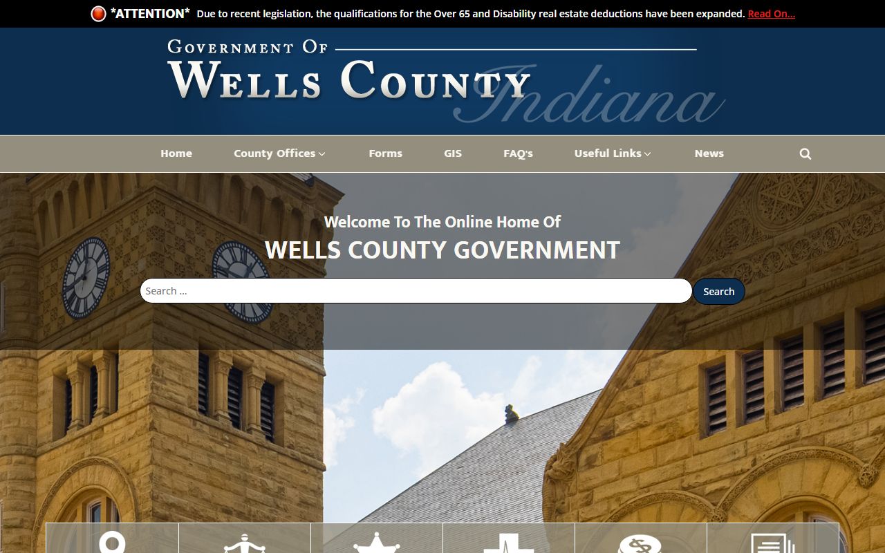 Wells County Indiana government website for Bluffton unclaimed money resources